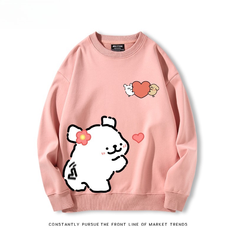 線條小狗 聯名親子情侶裝 圓領長袖