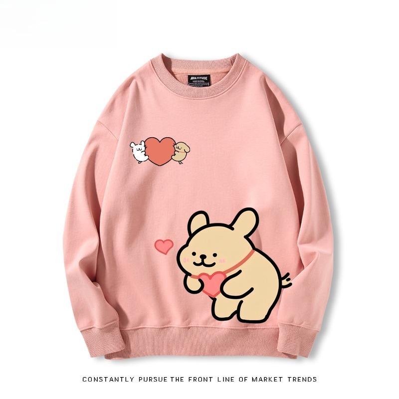 線條小狗 聯名親子情侶裝 圓領長袖