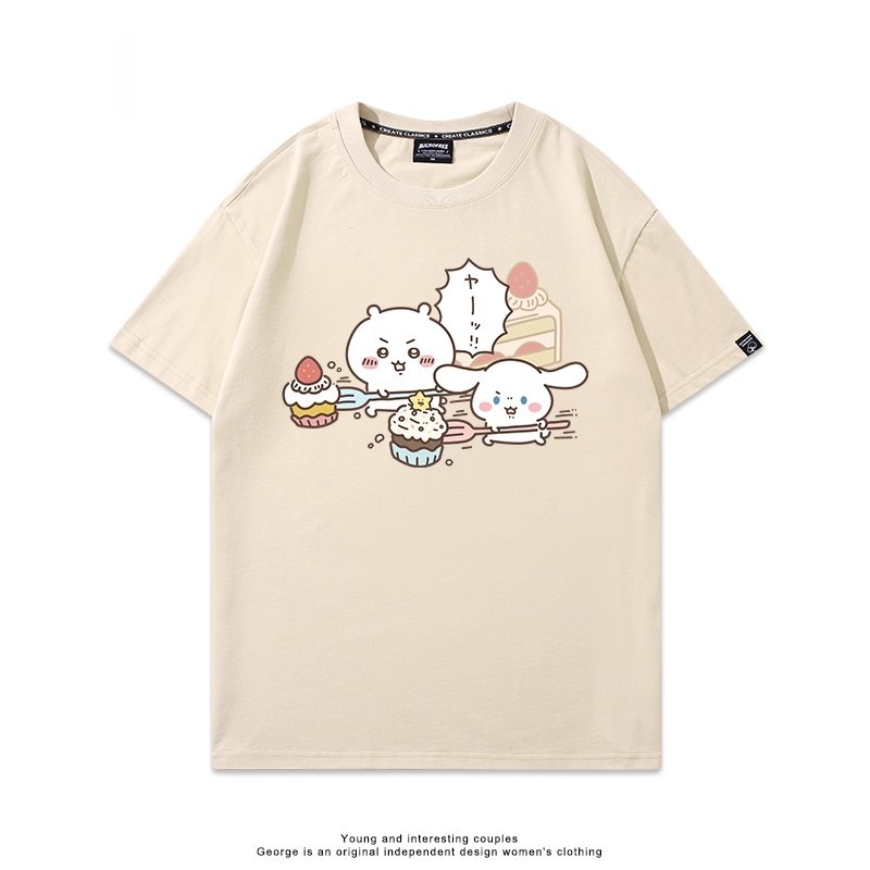 Chiikawa 2025親子情侶男女同款 印花短袖T恤-GOODTOYSTUDIO