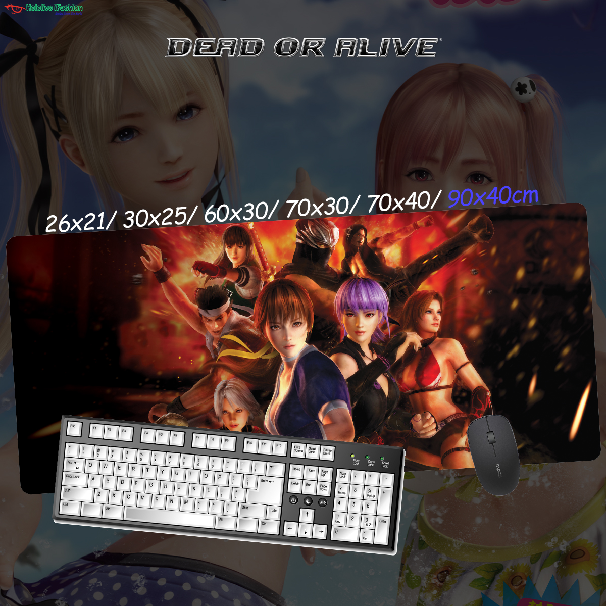 生死格鬥系列 超大鎖邊主題桌墊 布質滑鼠墊