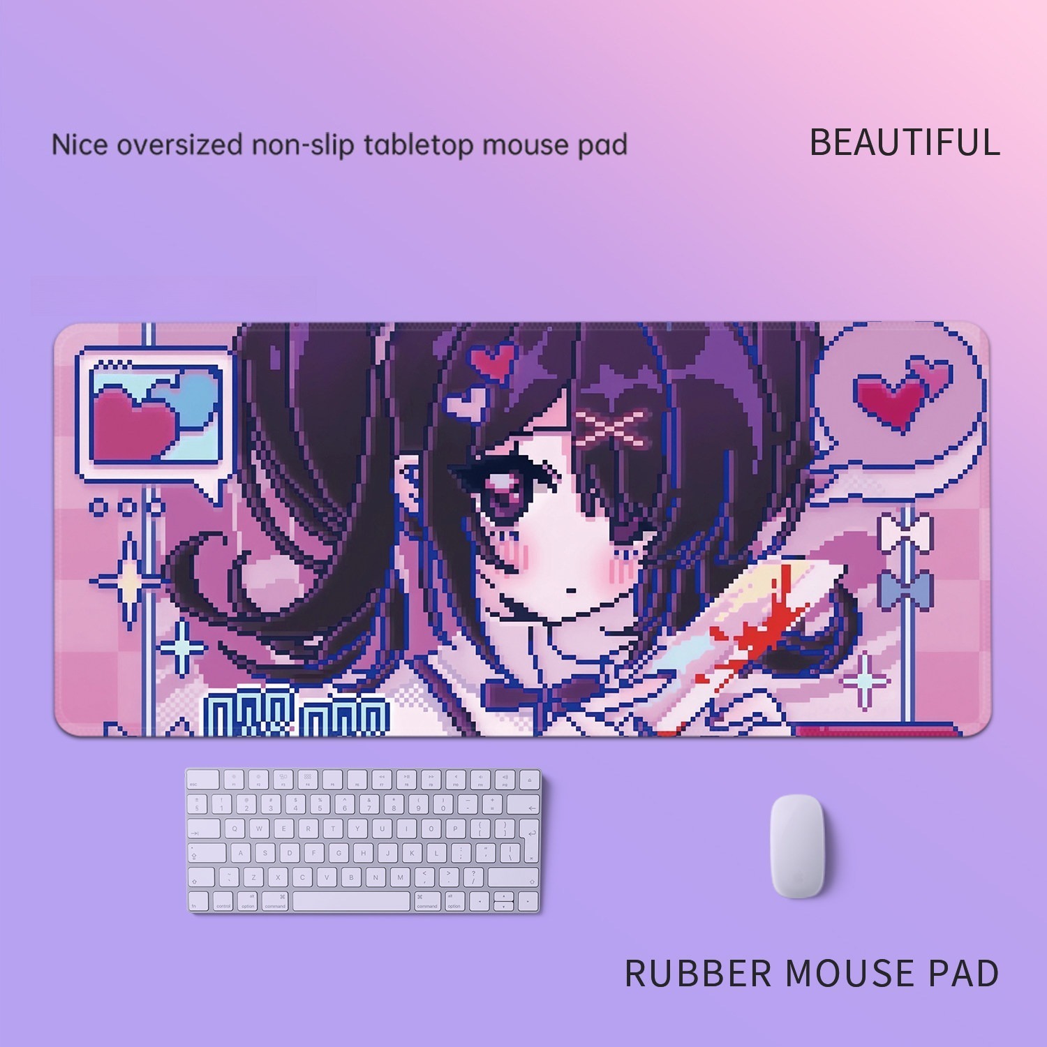 主播女孩重度依賴 主題桌墊 布質滑鼠墊