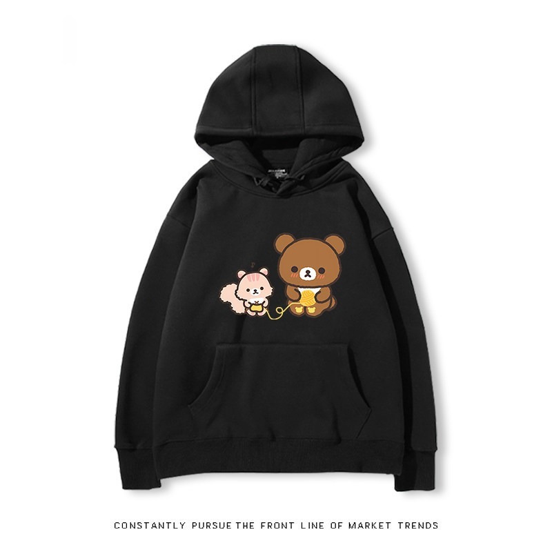 拉拉熊 秋冬新款 親子情侶裝連帽衛衣