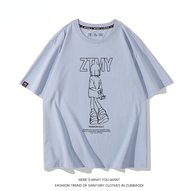 永遠是深夜有多好 2026親子情侶男女同款 印花短袖T恤