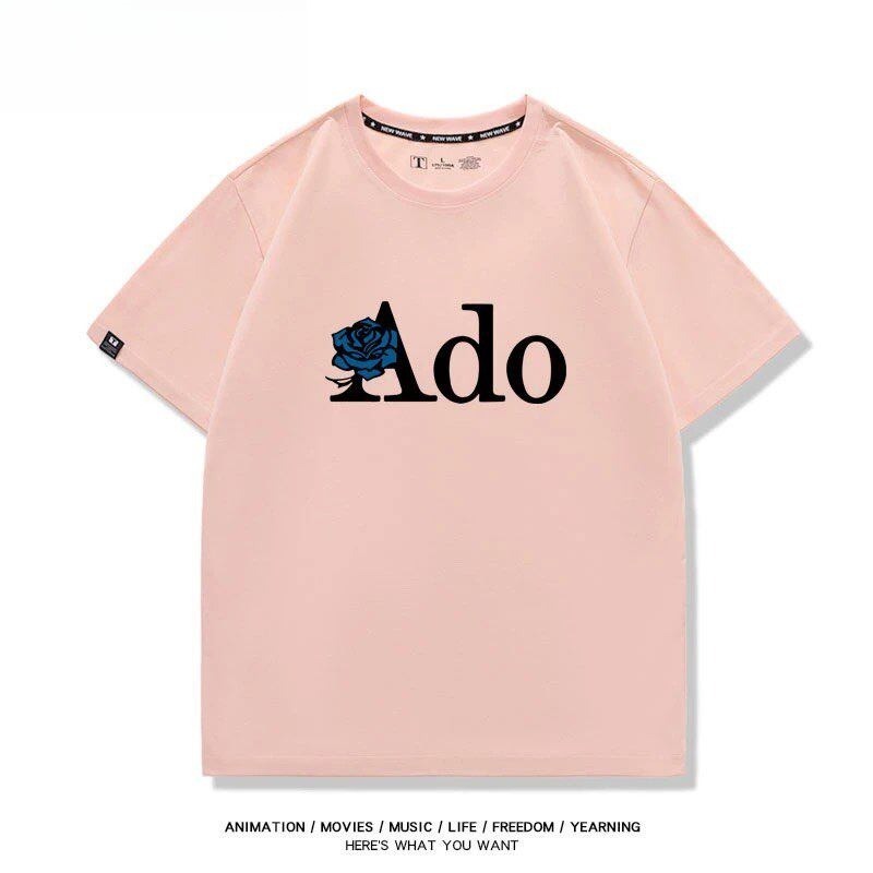 Ado歌手 2026親子情侶男女同款 印花短袖T恤