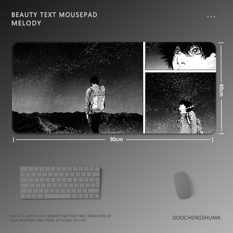 黑白動漫 主題桌墊 布質滑鼠墊-GOODTOYSTUDIO
