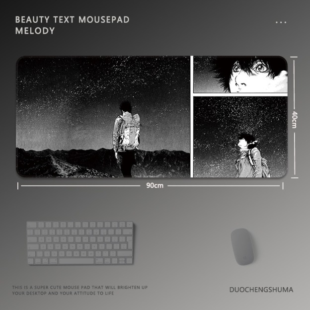 黑白動漫 主題桌墊 布質滑鼠墊-GOODTOYSTUDIO