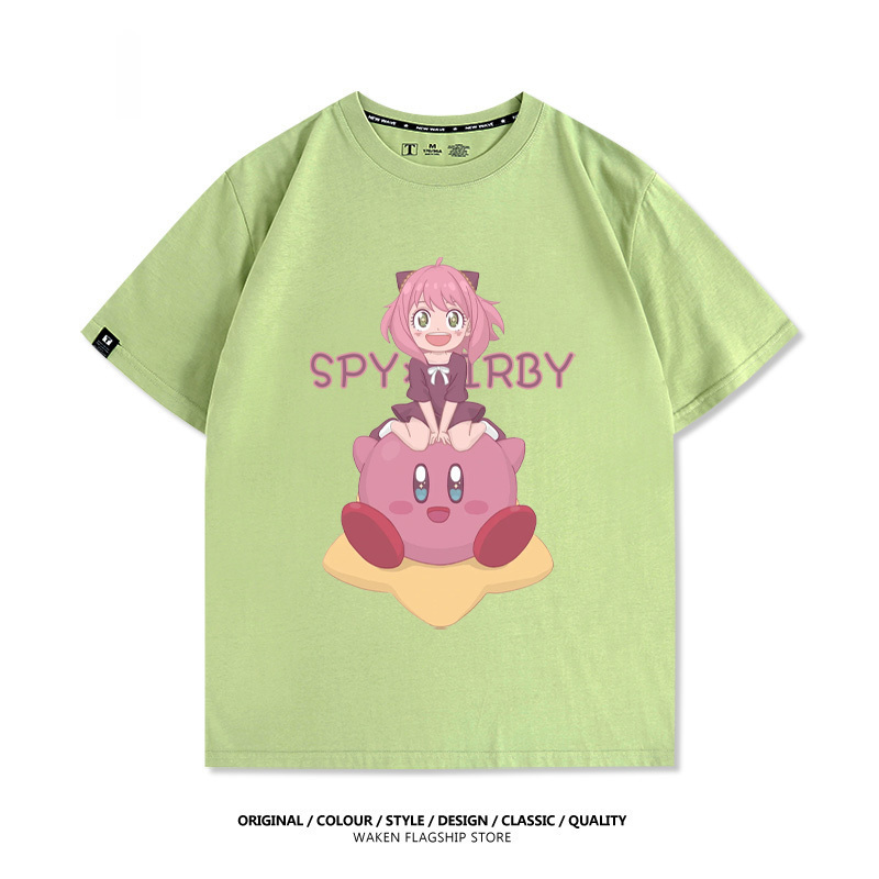 星之卡比X安妮亞 印花T恤-GOODTOYSTUDIO