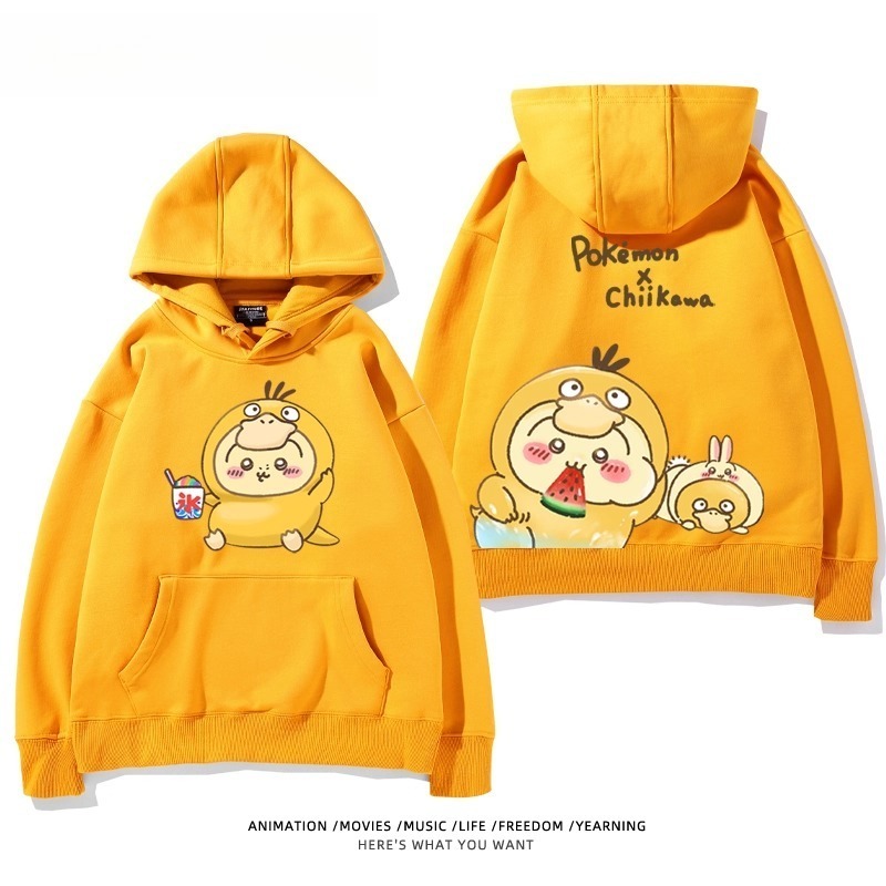chiikawa X 寶可夢系列 聯名衛衣2025秋冬新款 親子情侶裝連帽衛衣