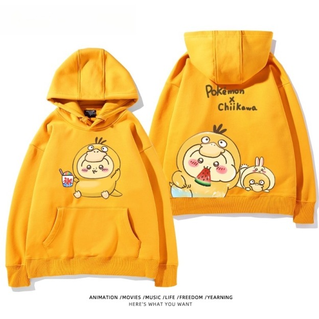 chiikawa X 寶可夢系列 聯名衛衣2025秋冬新款 親子情侶裝連帽衛衣