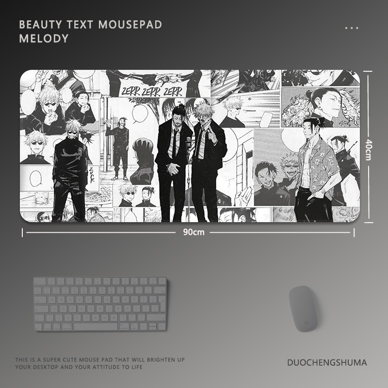 黑白動漫 主題桌墊 布質滑鼠墊-GOODTOYSTUDIO