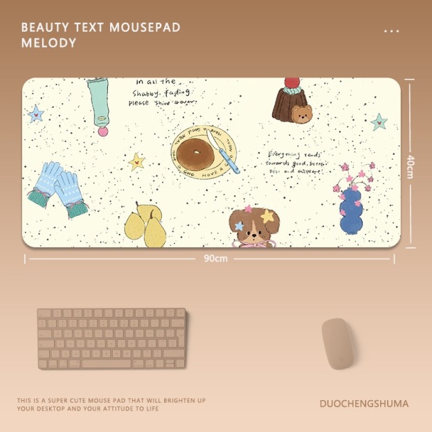 可愛卡通電競超大遊戲加厚防滑鼠標墊