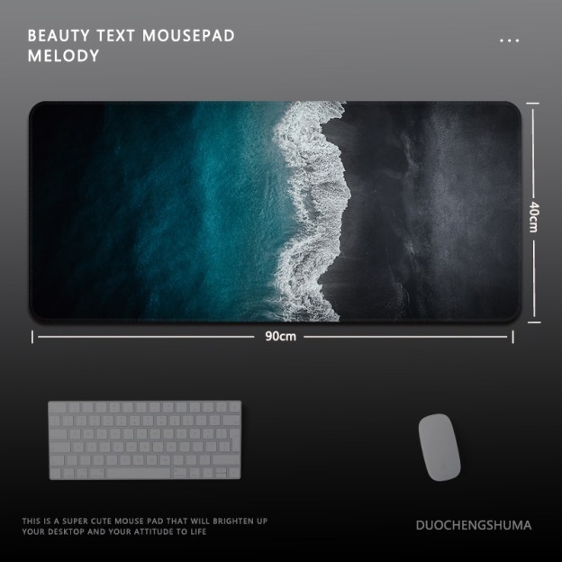 日落風景電競超大遊戲加厚防滑鼠標墊