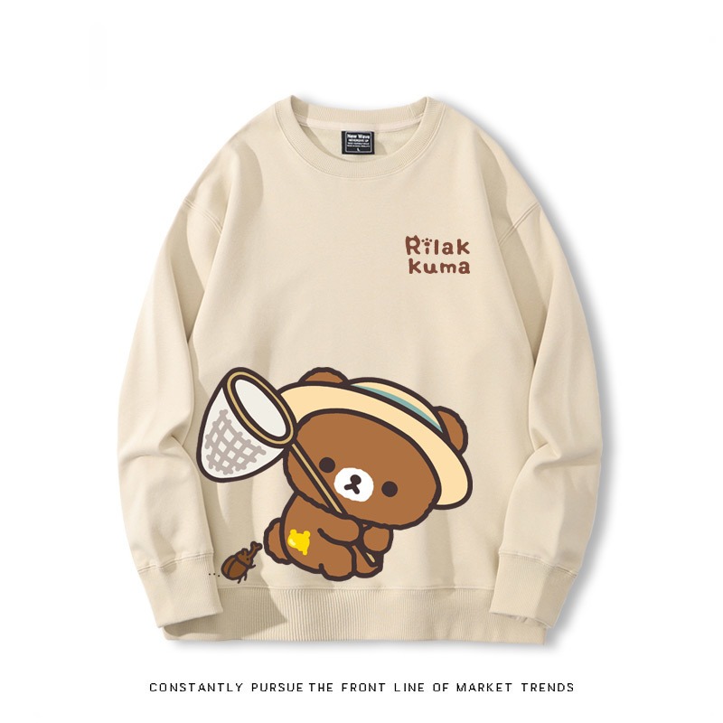 日系拉拉熊 秋冬新款 親子情侶裝圓領長袖