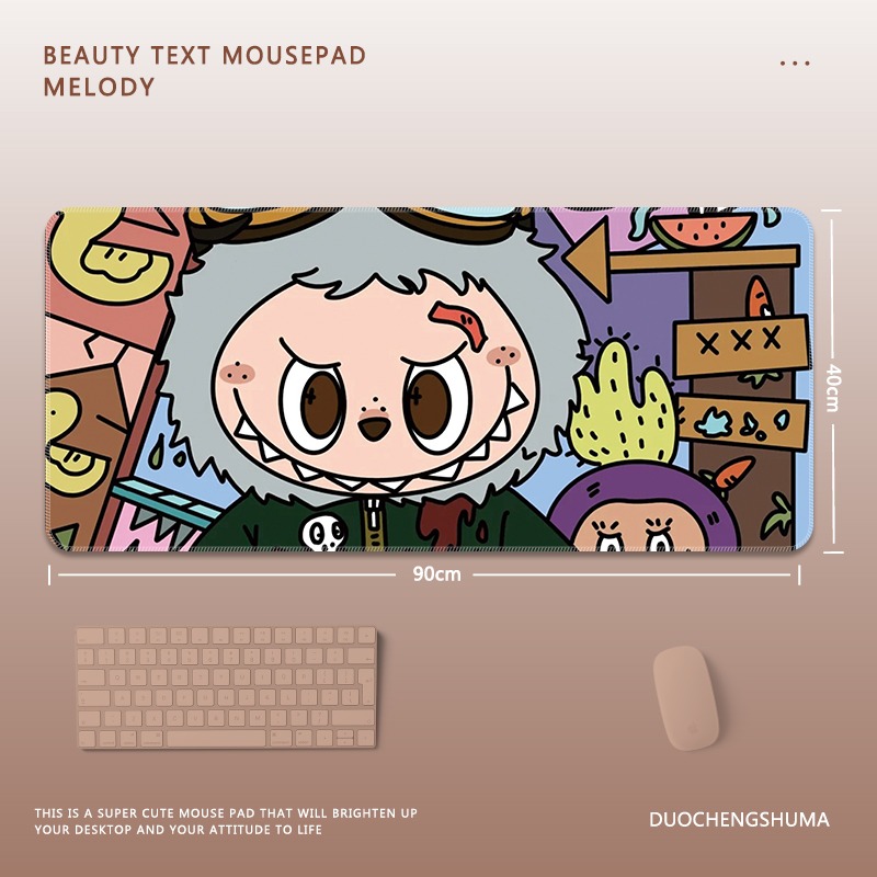 可愛卡通拉布布 主題桌墊 布質滑鼠墊-GOODTOYSTUDIO