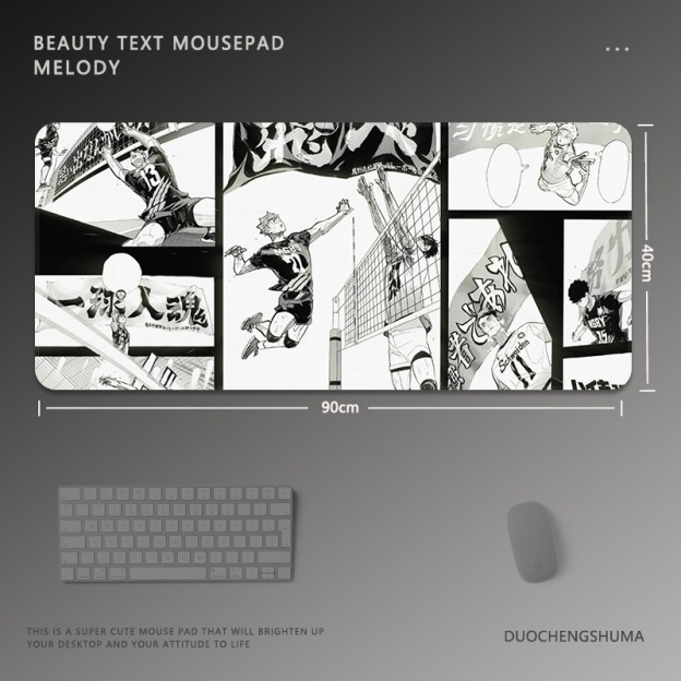 黑白動漫 主題桌墊 布質滑鼠墊-GOODTOYSTUDIO