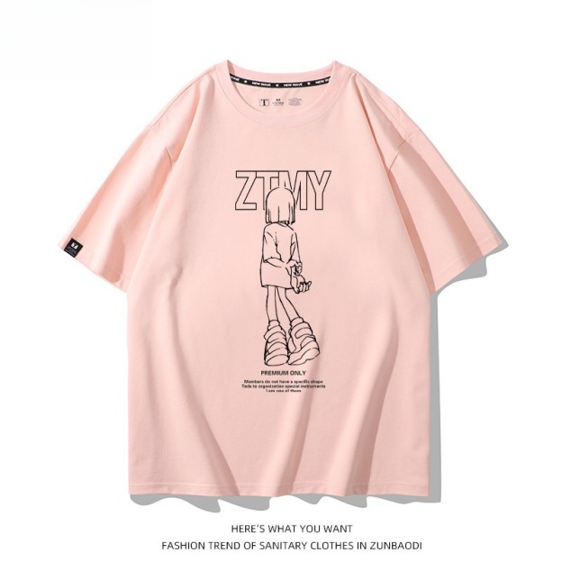 永遠是深夜有多好 2026親子情侶男女同款 印花短袖T恤