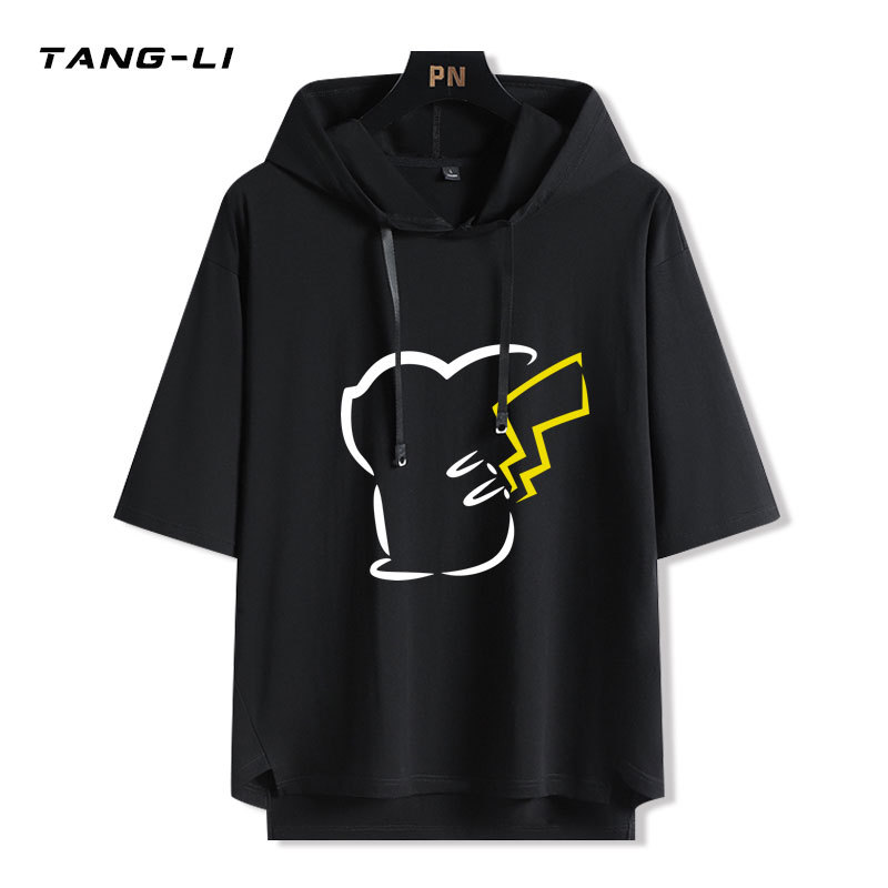 皮卡丘 連帽短袖T恤-GOODTOYSTUDIO