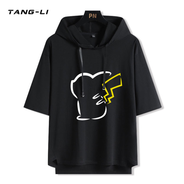 皮卡丘 連帽短袖T恤-GOODTOYSTUDIO