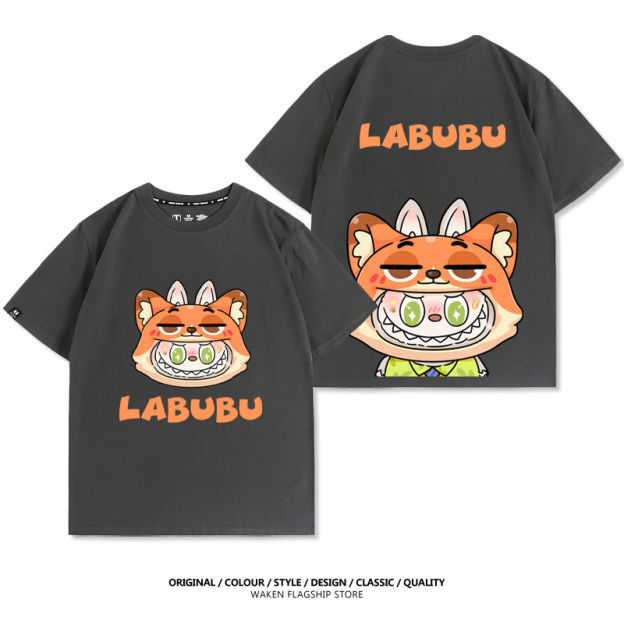 LabubuX瘋狂動物城 印花T恤-GOODTOYSTUDIO
