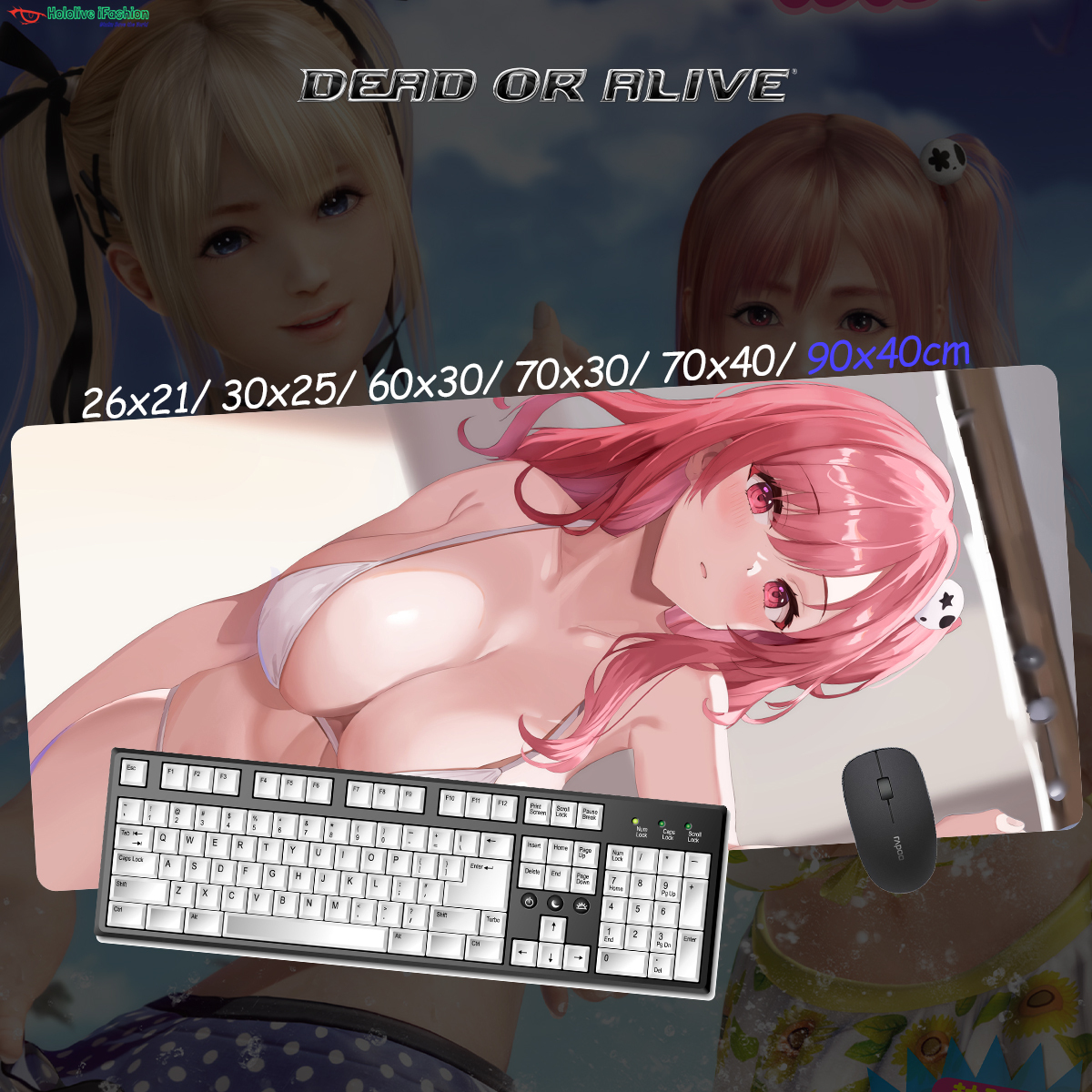 生死格鬥系列 超大鎖邊主題桌墊 布質滑鼠墊