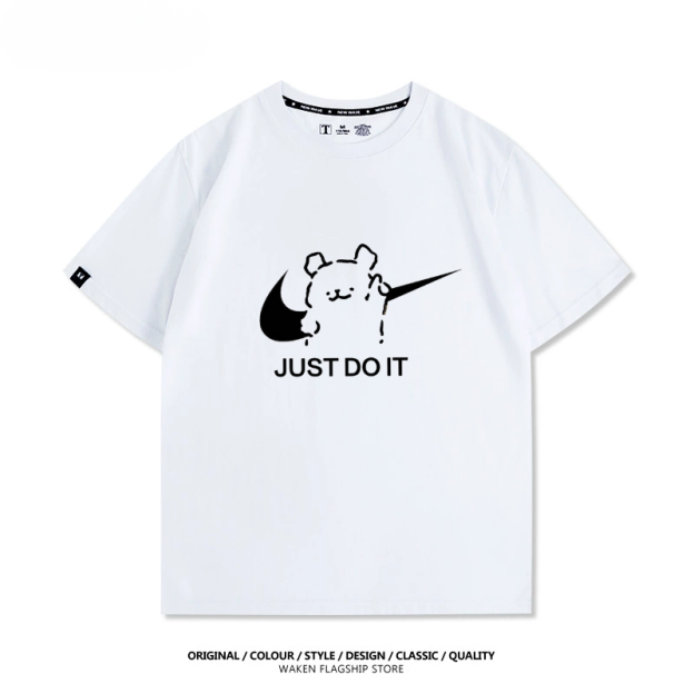 線條小狗 2025親子情侶男女同款 印花短袖T恤