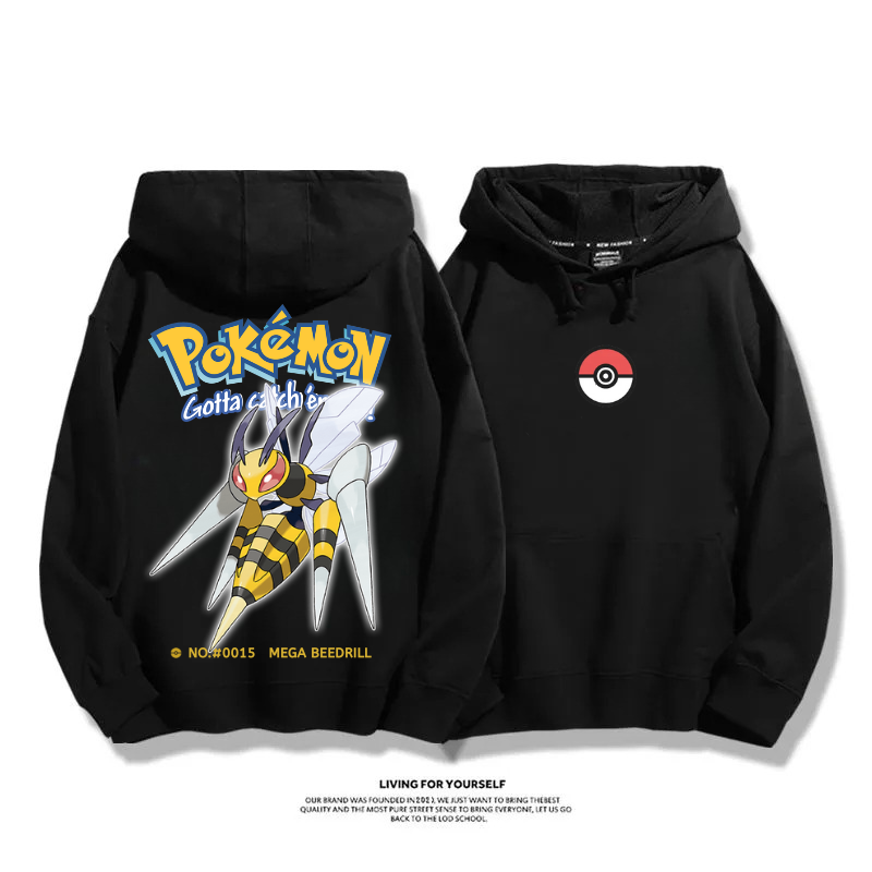 寶可夢 超級進化 2025秋冬新款 親子情侶男女連帽衛衣