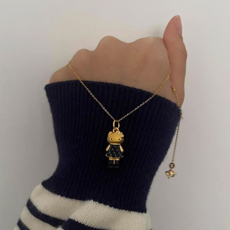 凱蒂貓吊墜｜鎏金豹裙・雪絨・黑耀星裙 Hello Kitty 造型吊飾