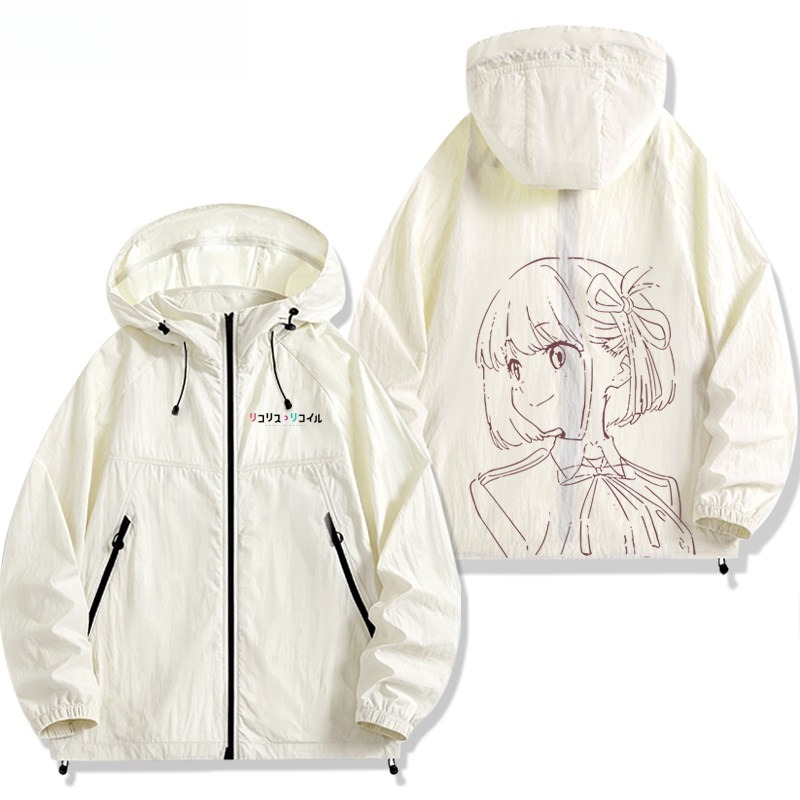 Lycoris Recoil莉可麗絲千束瀧奈周邊 男女輕薄透氣防曬服外套