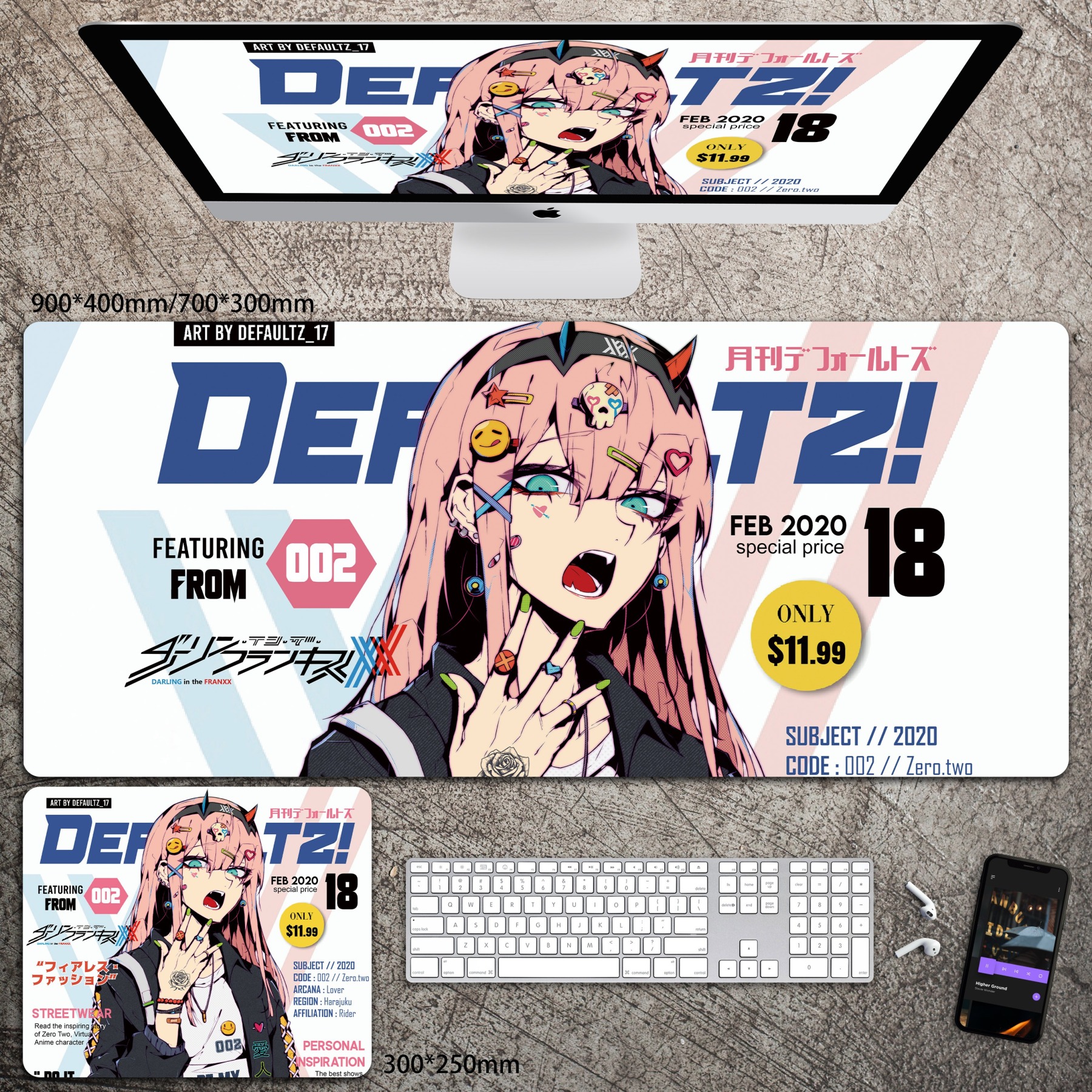 動漫系列 主題桌墊 布質滑鼠墊