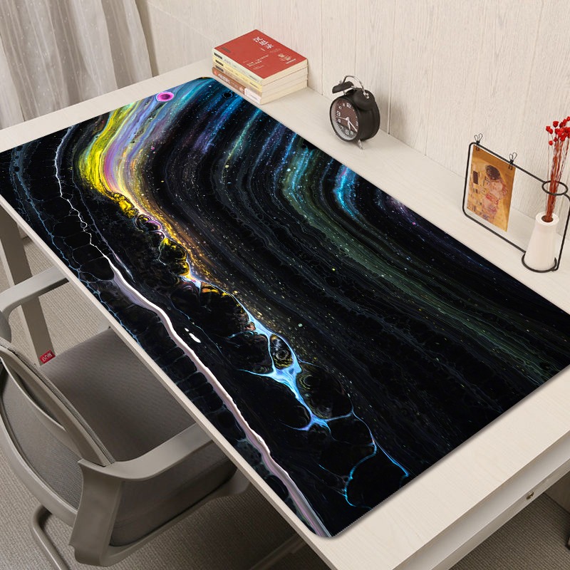 油畫暈染電競超大遊戲加厚防滑鼠標墊