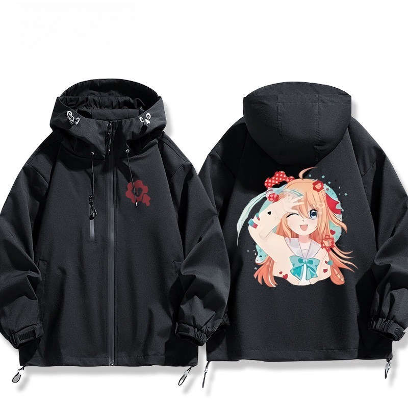 Neurosama周邊Evil neuro牛肉 男女同款秋冬衝鋒衣