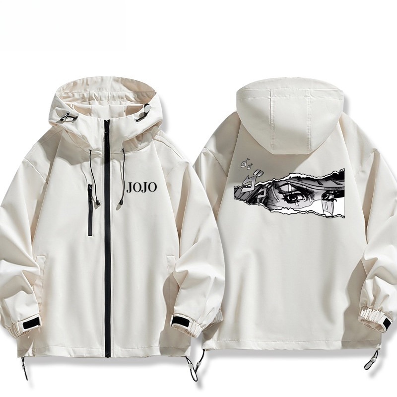 JOJO的奇妙冒險傑洛齊貝林眼神周邊 男女同款秋冬衝鋒衣