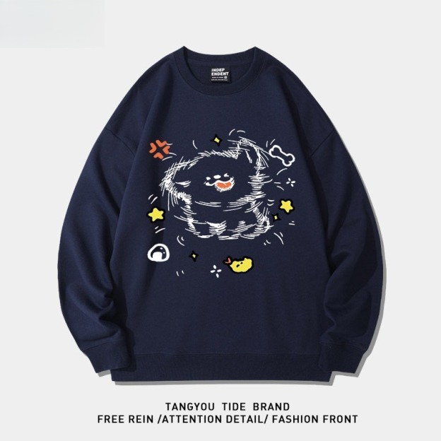 線條小狗 聯名衛衣2026秋冬新款親子情侶裝 圓領長袖/連帽衛衣