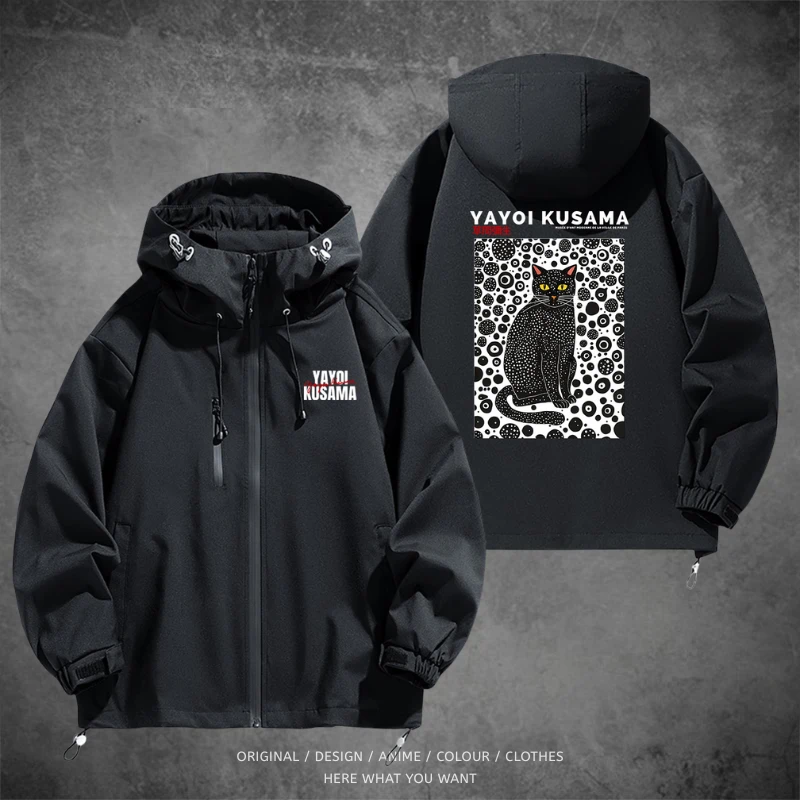 草間彌生波點藝術機能外套｜防風防水戶外衝鋒衣