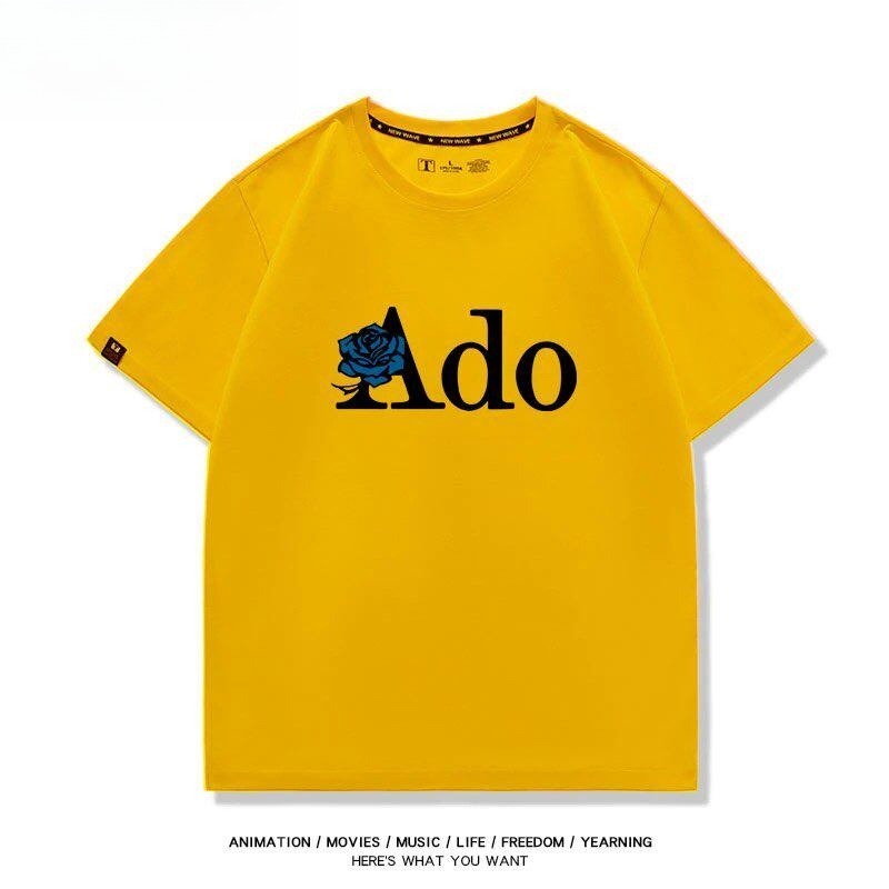 Ado歌手 2026親子情侶男女同款 印花短袖T恤