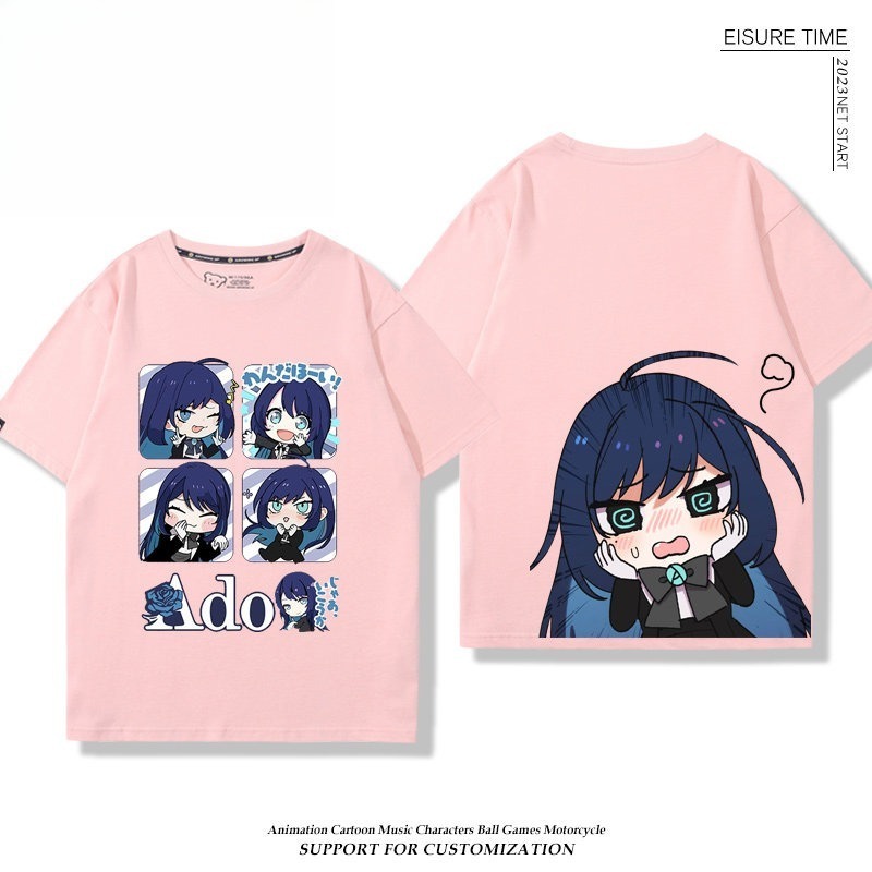 Ado歌手 2026親子情侶男女同款 印花短袖T恤