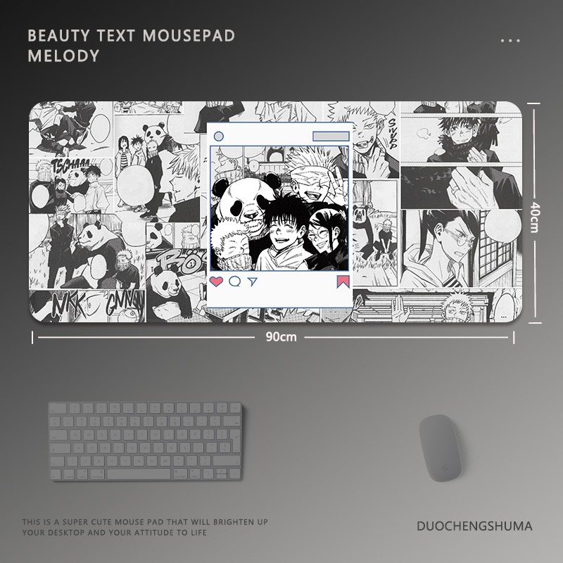 黑白動漫 主題桌墊 布質滑鼠墊-GOODTOYSTUDIO