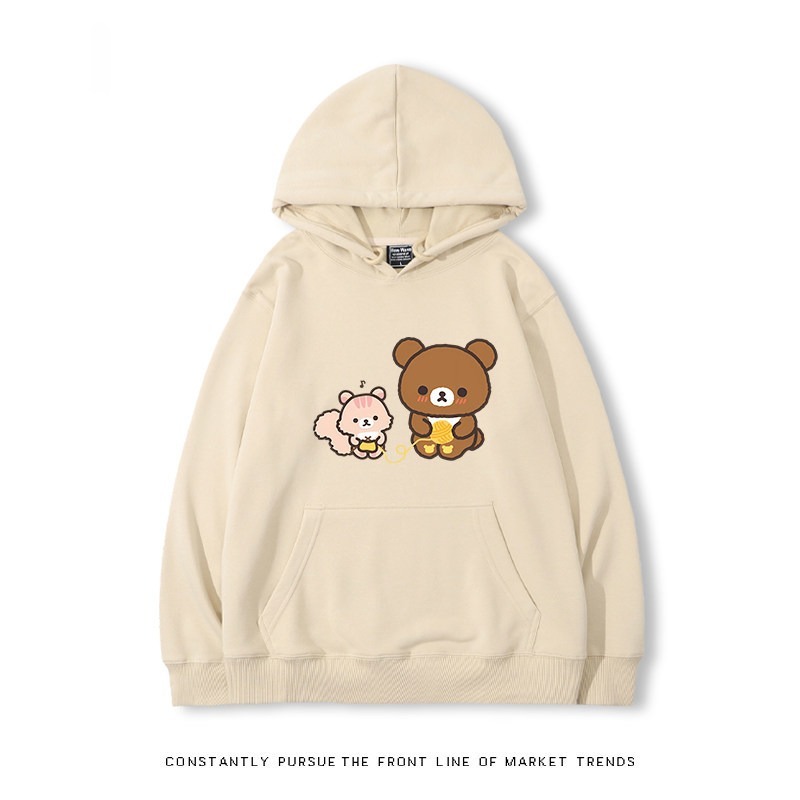 拉拉熊 秋冬新款 親子情侶裝連帽衛衣