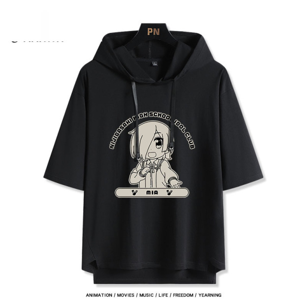 LoveLive 虹咲 虹四格動畫  連帽短袖T恤-GOODTOYSTUDIO