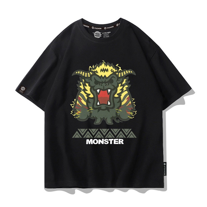 魔物獵人 2026親子情侶男女同款 印花短袖T恤