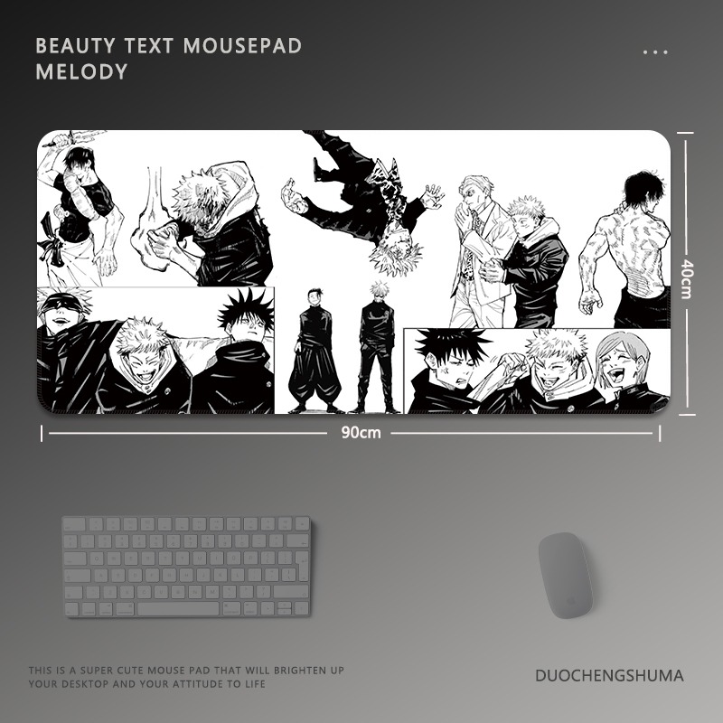 黑白動漫 主題桌墊 布質滑鼠墊-GOODTOYSTUDIO