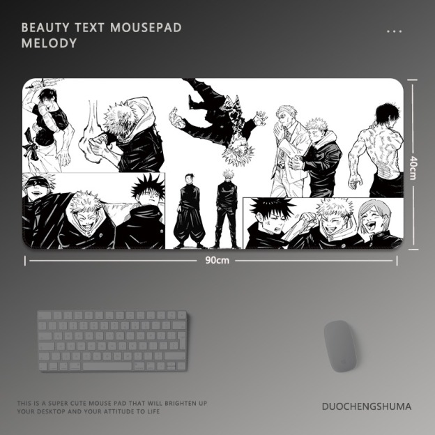 黑白動漫 主題桌墊 布質滑鼠墊-GOODTOYSTUDIO