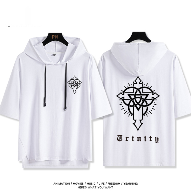 碧藍 連帽短袖T恤-GOODTOYSTUDIO