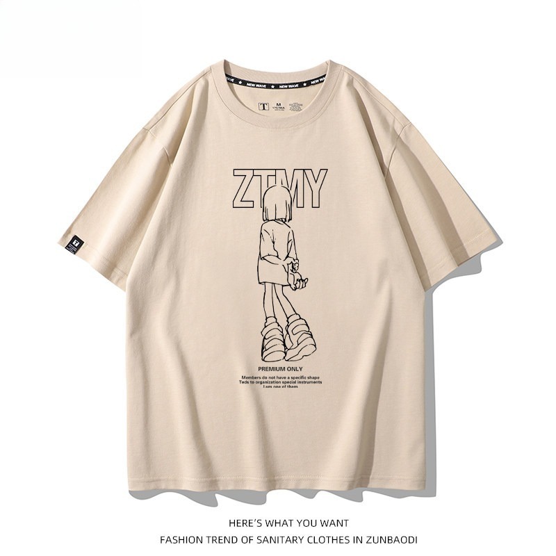 永遠是深夜有多好 2026親子情侶男女同款 印花短袖T恤