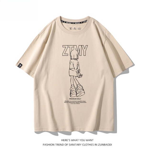 永遠是深夜有多好 2026親子情侶男女同款 印花短袖T恤