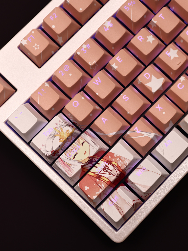 千戀萬花朝武芳乃透光RGB108鍵標準配列衛星軸鍵帽