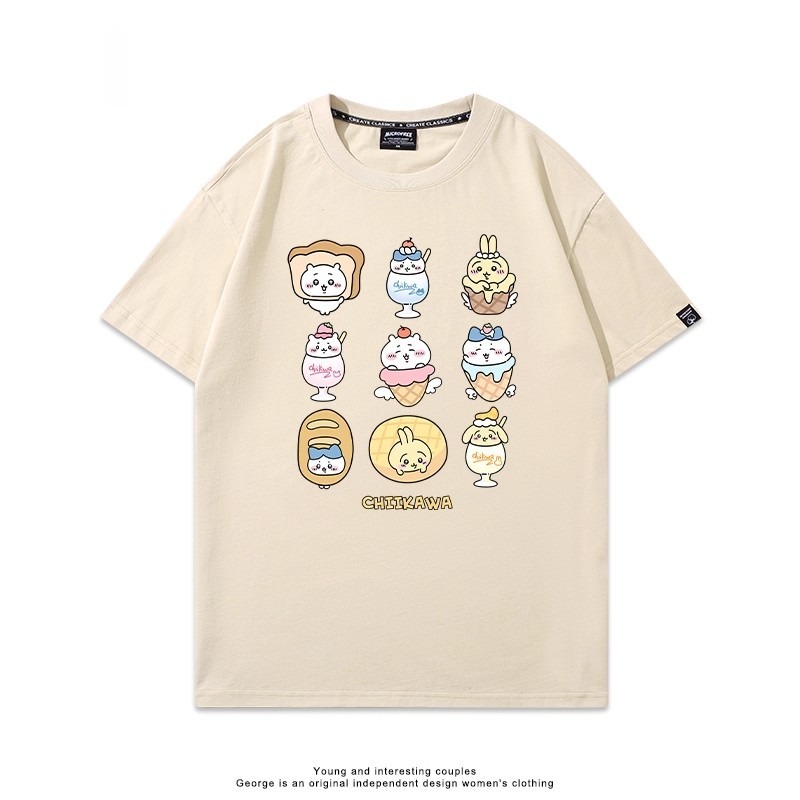 Chiikawa 2025親子情侶男女同款 印花短袖T恤-GOODTOYSTUDIO