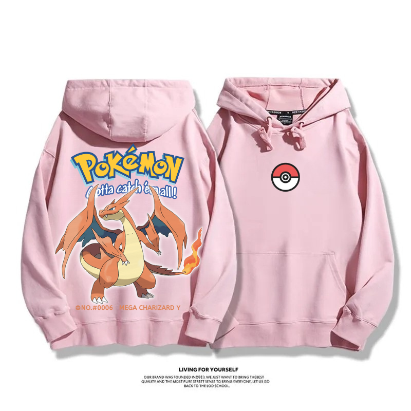 寶可夢 超級進化 2025秋冬新款 親子情侶男女連帽衛衣