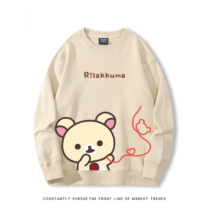 日系拉拉熊 秋冬新款 親子情侶裝圓領長袖