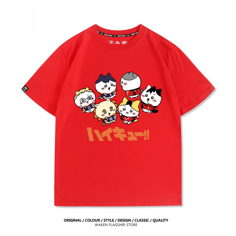 排球少年Xchiikawa 印花T恤-GOODTOYSTUDIO